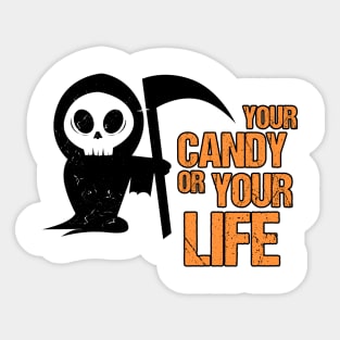 Candy or Death Halloween Sticker